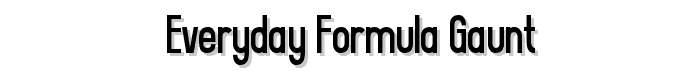 Everyday Formula Gaunt font